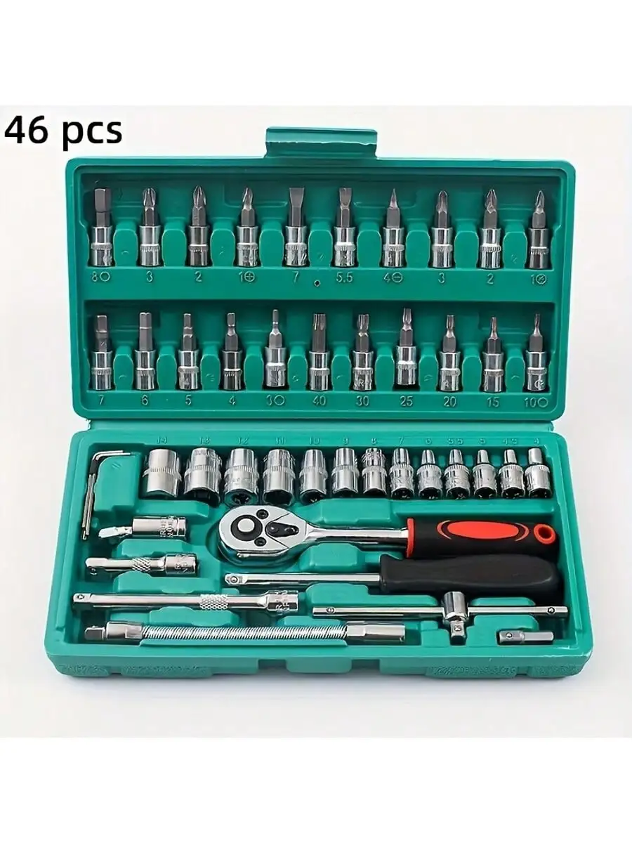 Home Improvement Tools - 46 Parça 1/4 İnç Sürücülü Soket