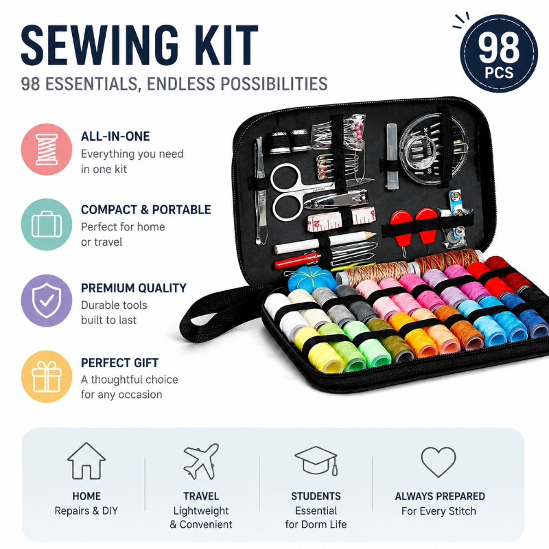 68/98PCS Dikiş Aksesuarları Al - Home Improvement Tools incelemesi ve fiyatı
